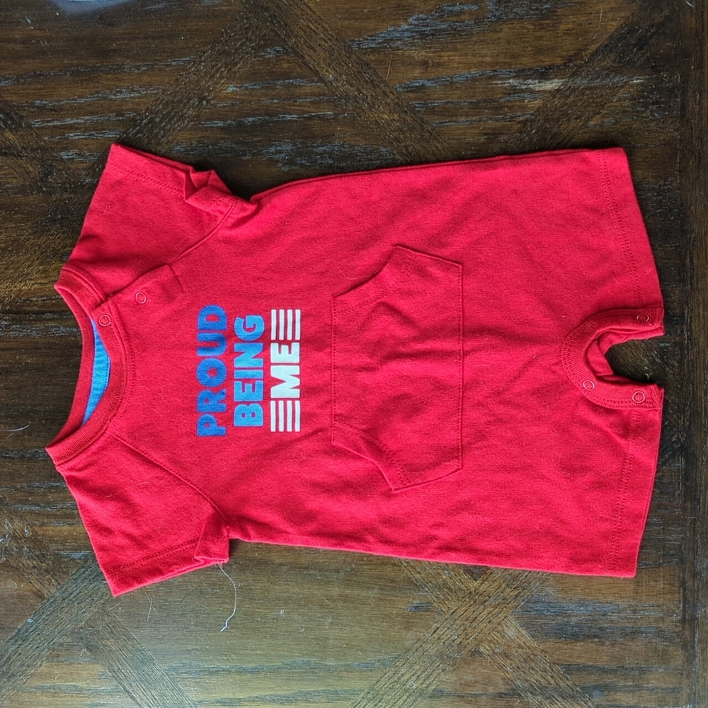 Cat & Jack 4th of July Red Romper 0-3M